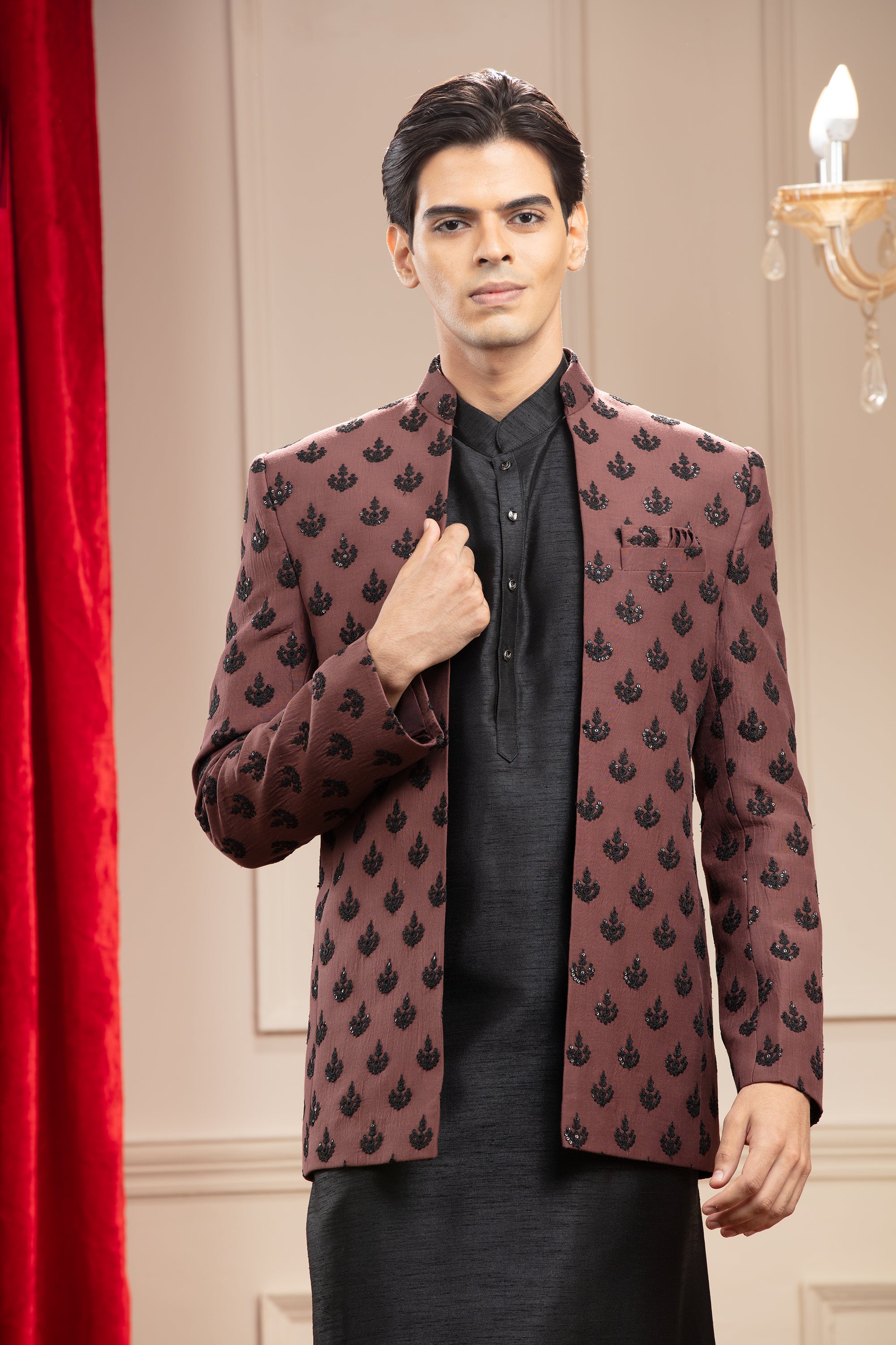 Open Jodhpuri with sequin work