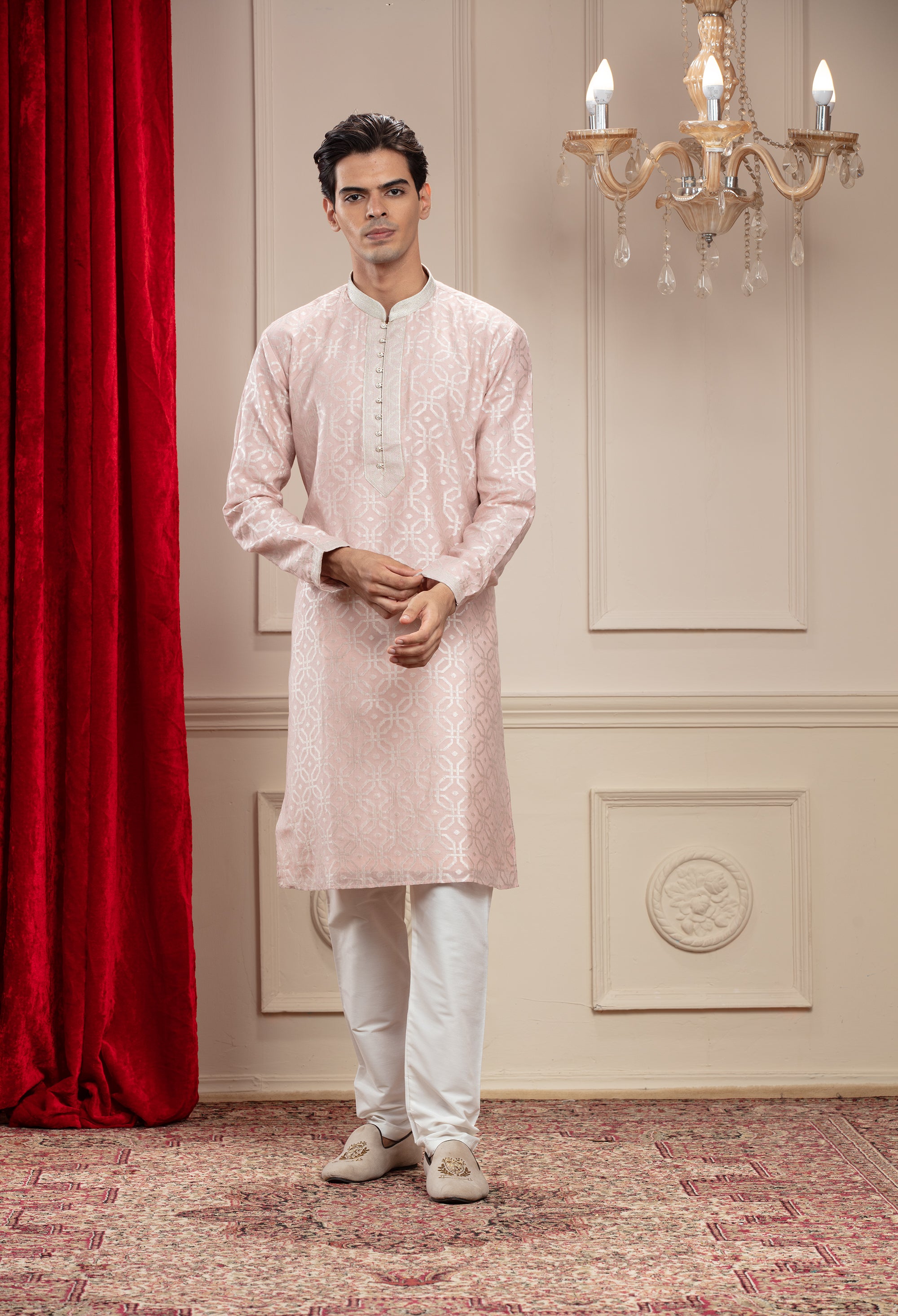 Baby pink kurta outlet pajama