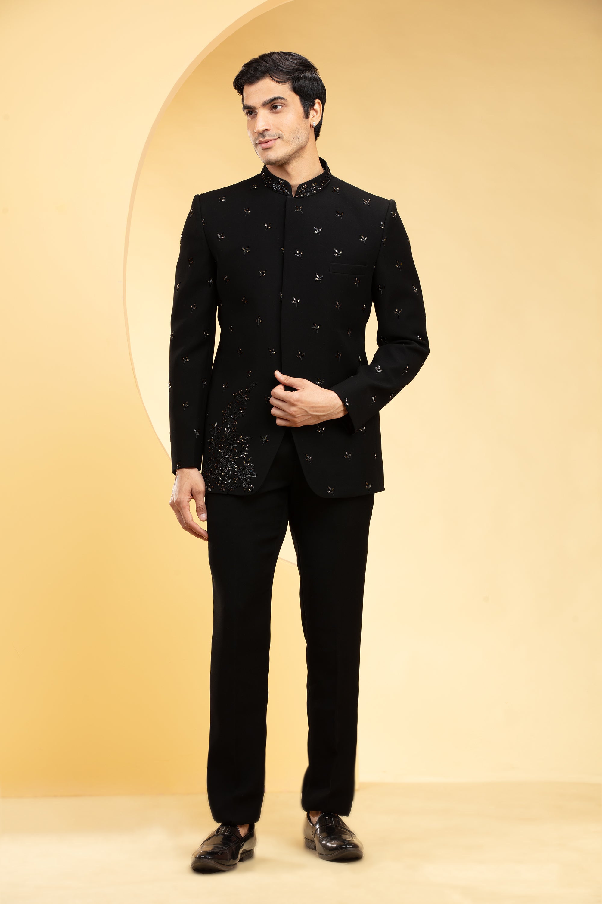 Ravin Trendy Full Buttoned Black Shirt For Men, Black, S: Buy