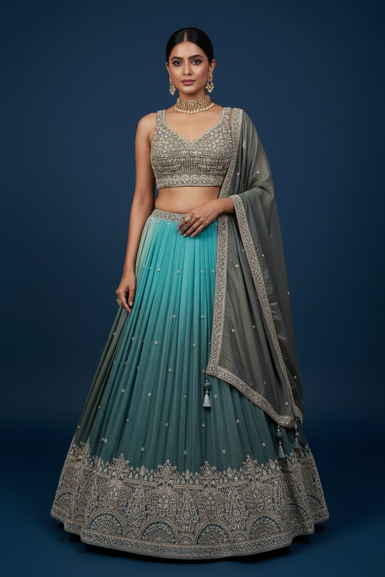 Omray Silk Lehenga Choli With Hand Embroidery