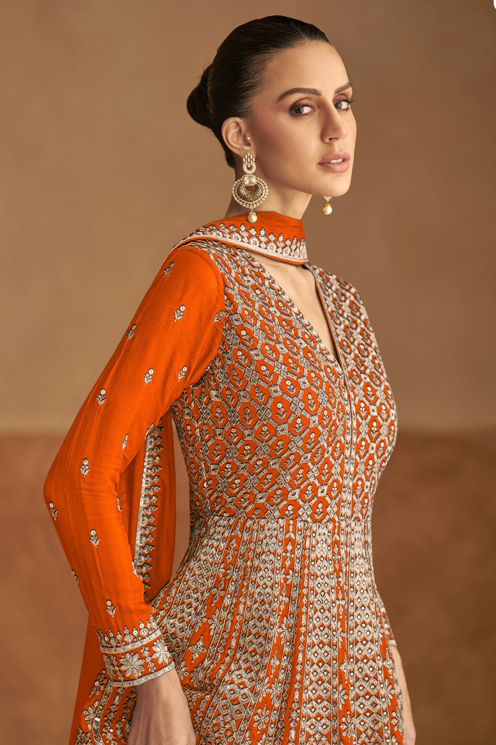 CHINON ANARKALI SET WITH EMBROIDERY AND SEQUINS