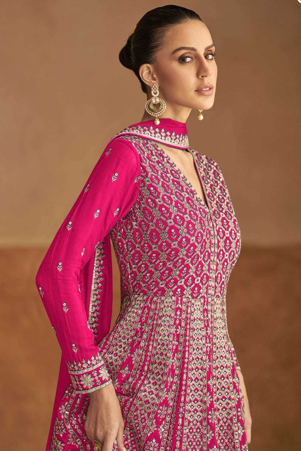 CHINON ANARKALI SET WITH EMBROIDERY AND SEQUINS