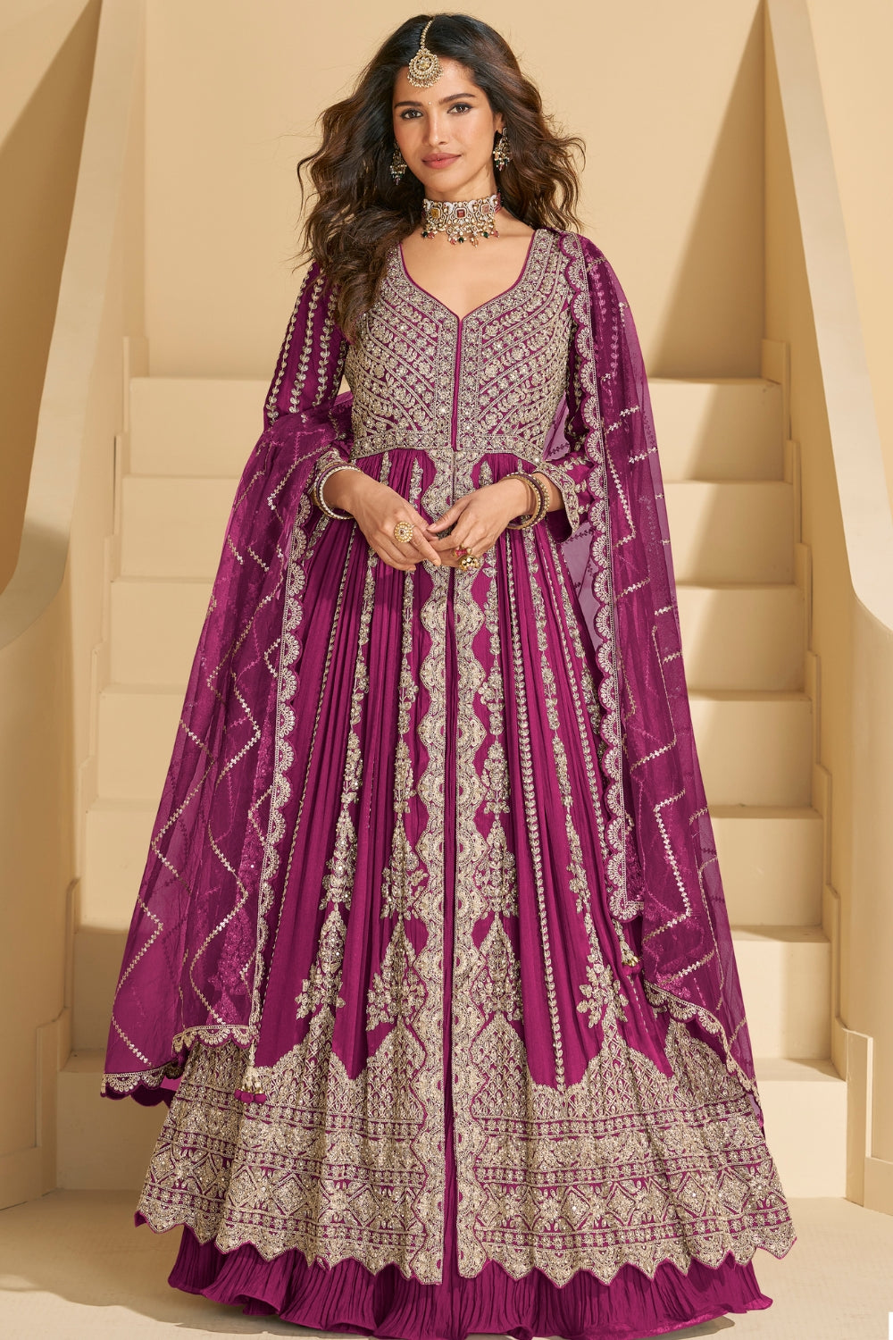 CHINON INDO WESTREN WITH EMBROIDERY AND SEQUINS WORK