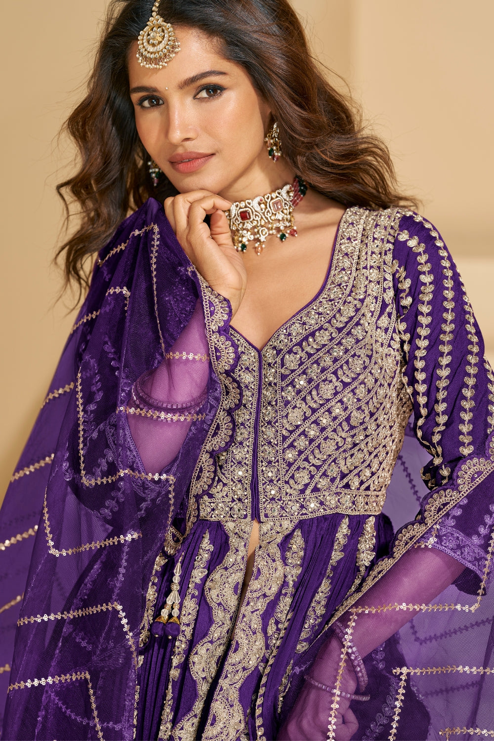 CHINON INDO WESTREN WITH EMBROIDERY AND SEQUINS WORK
