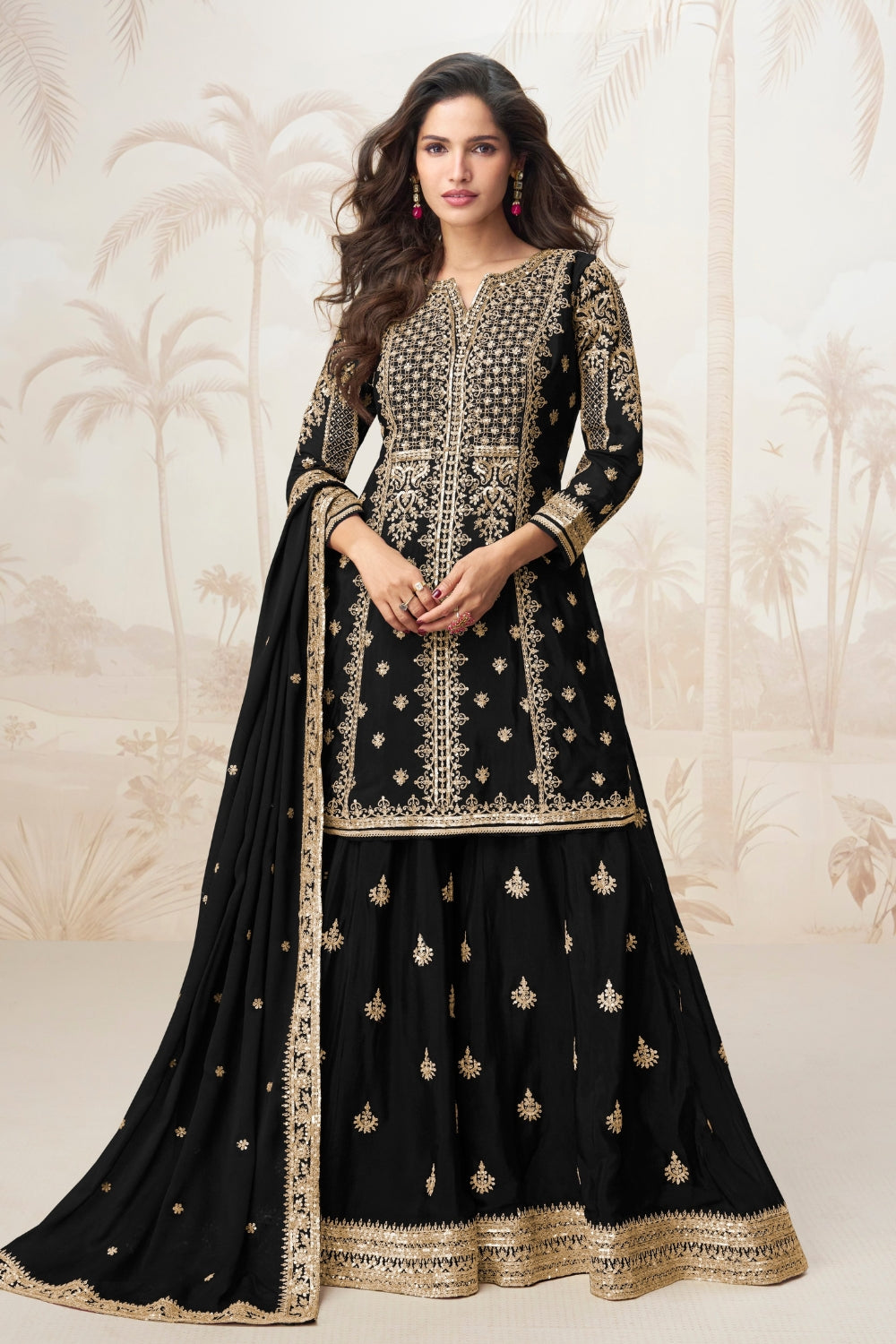 Chinon Embroidered Palazzo Set