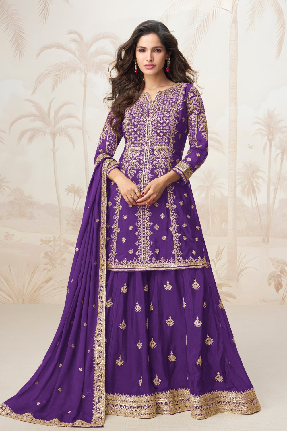 Chinon Embroidered Palazzo Set