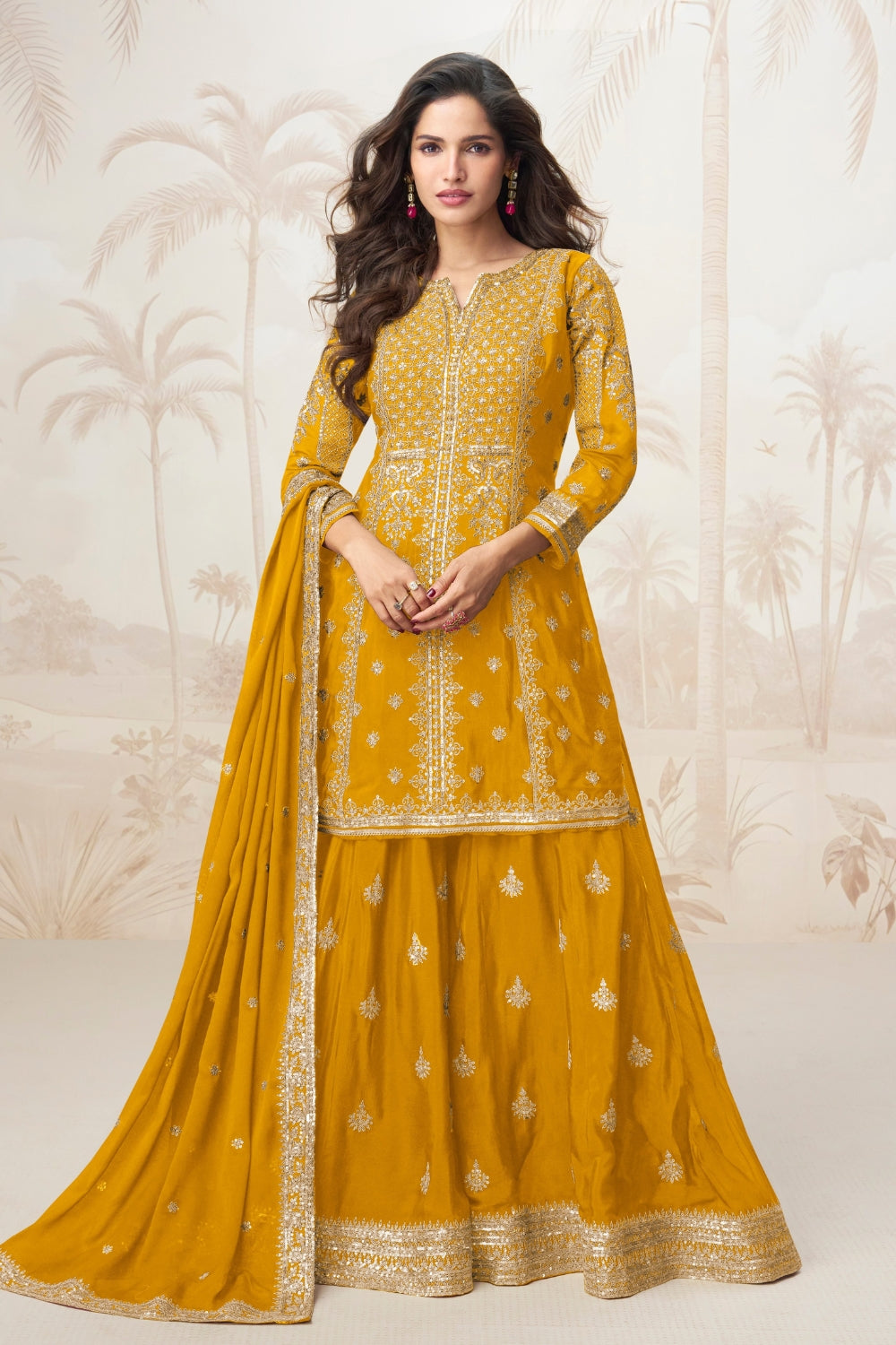Chinon Embroidered Palazzo Set