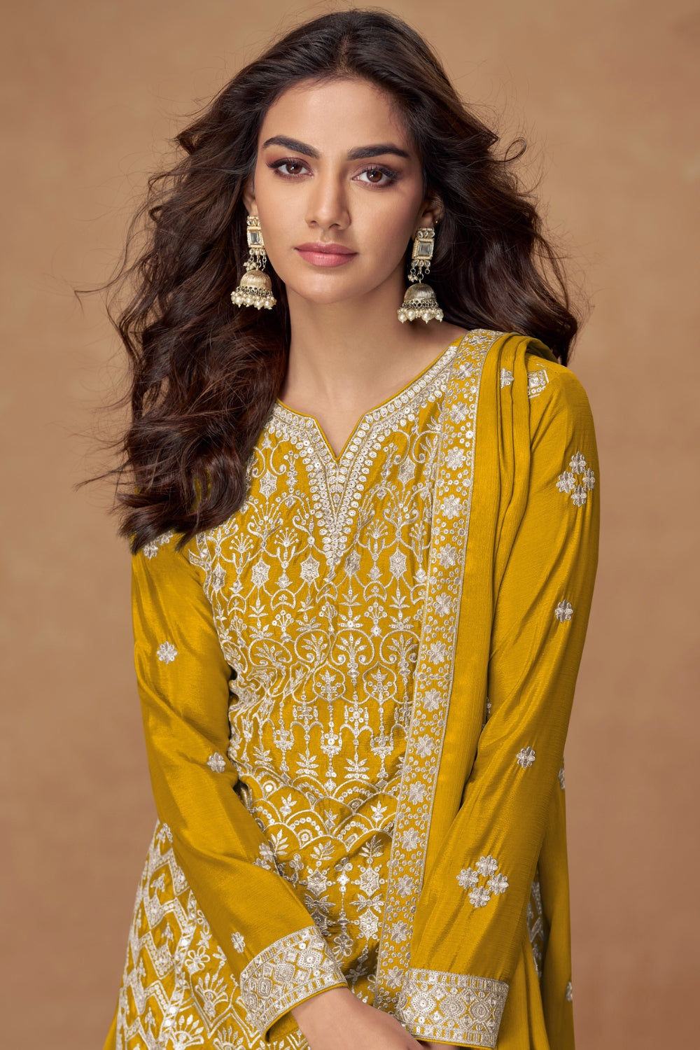 Chinon Palazzo Suit With Embroidery