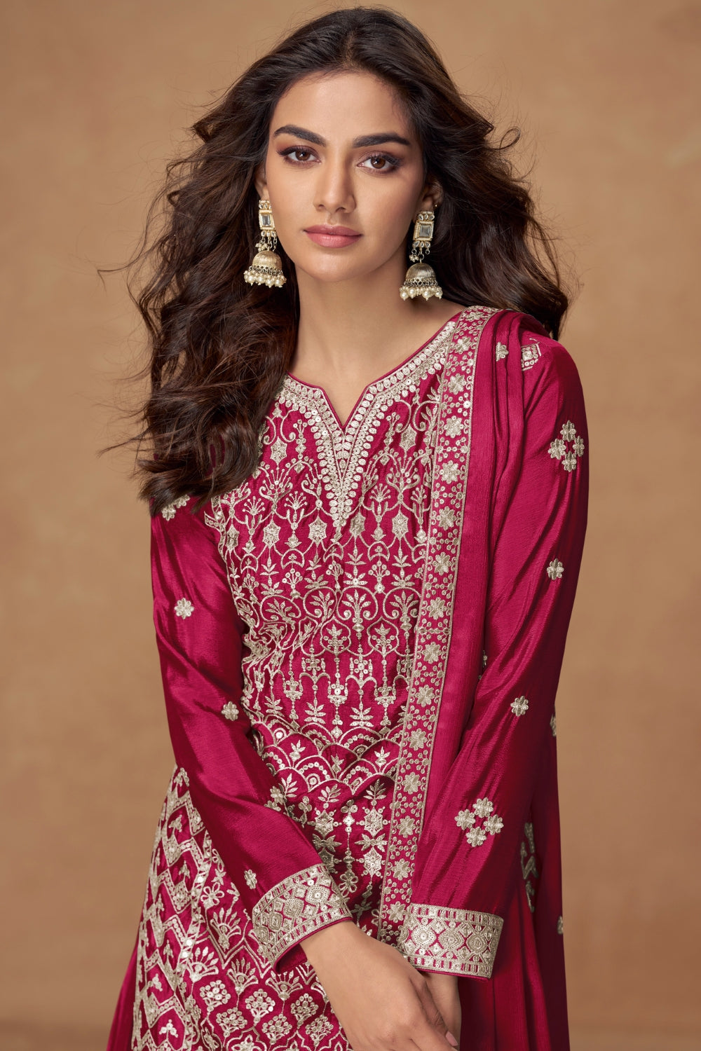 Chinon Palazzo Suit With Embroidery