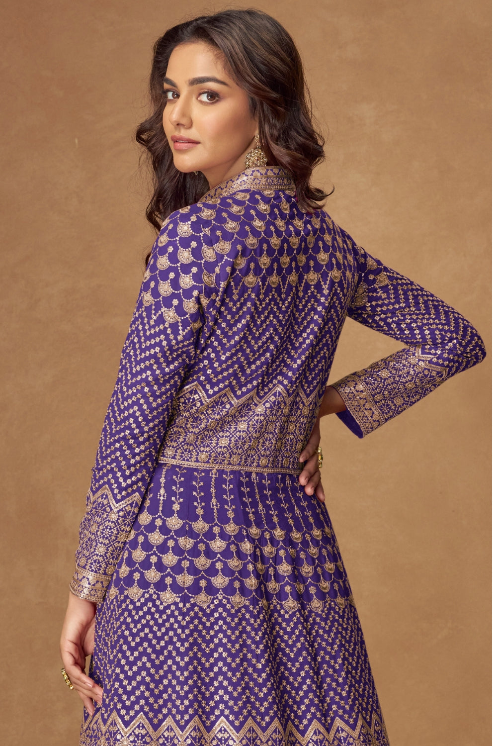 Embroidered Georgette Lehenga Set