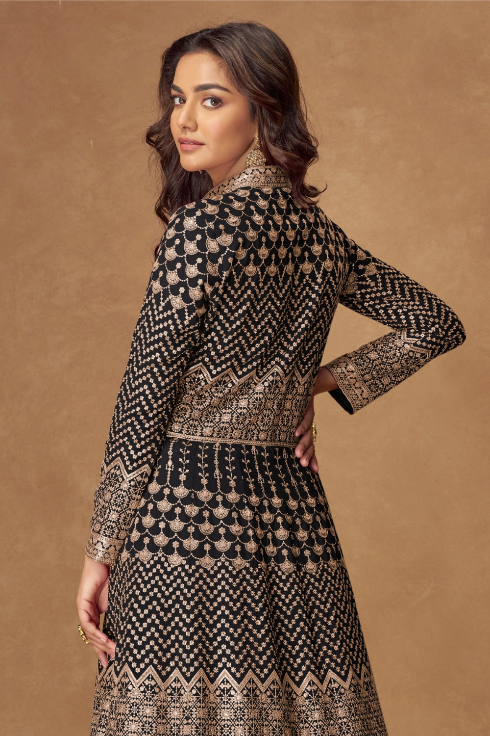 Embroidered Georgette Lehenga Set