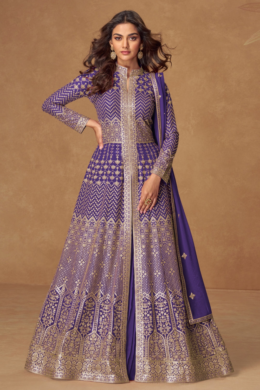 Embroidered Georgette Lehenga Set