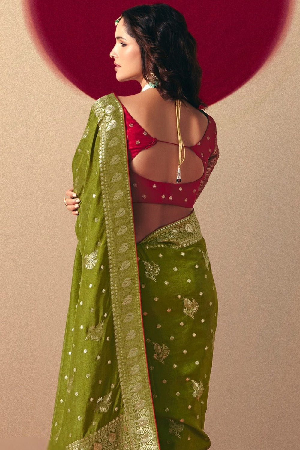 GREEN WEAVING SILK SAREE
