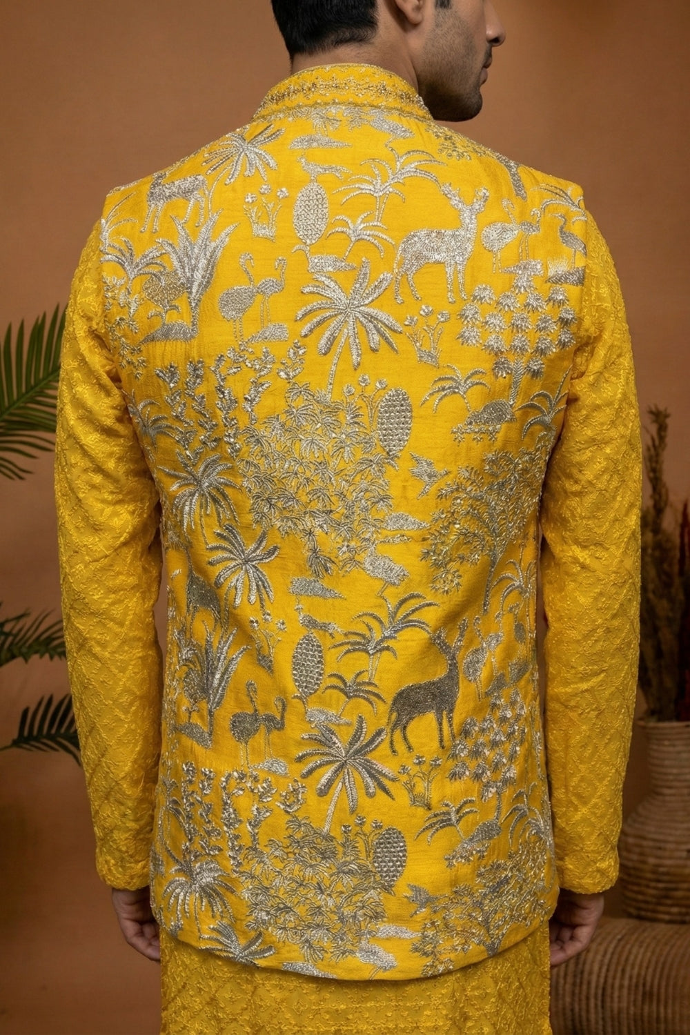 Georgette Kurta and Koti Set with Cutdana and Moti Work