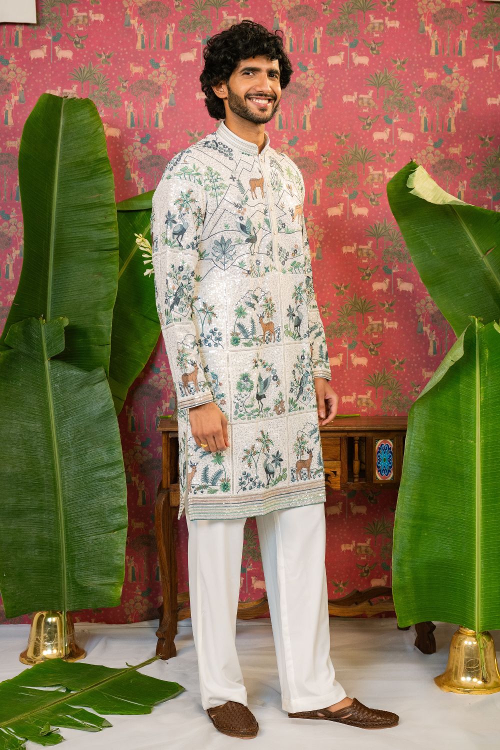 Georgette Kurta Set with Sequins and Resham Embroidery
