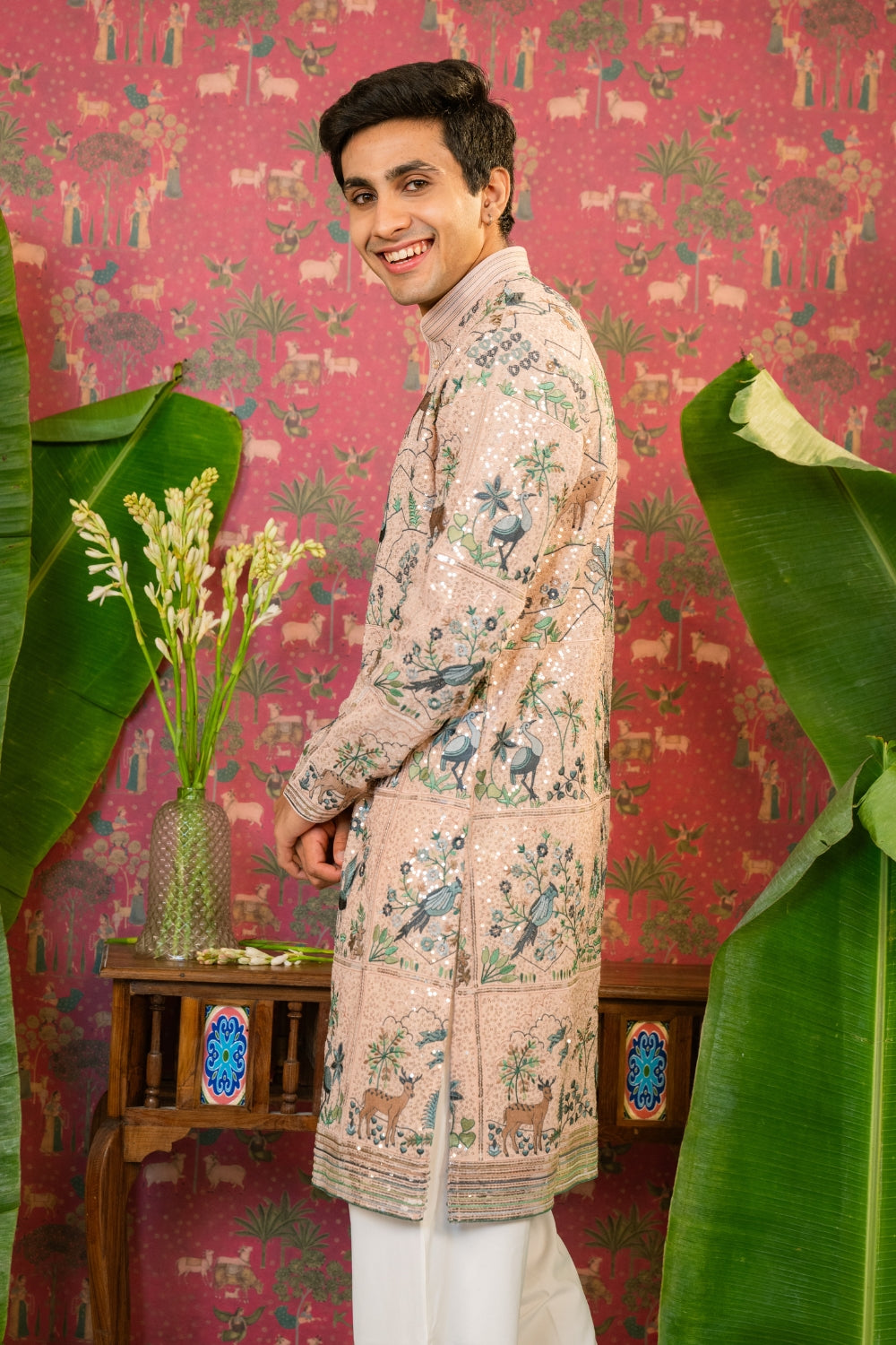 Georgette Kurta Set with Sequins and Resham Embroidery