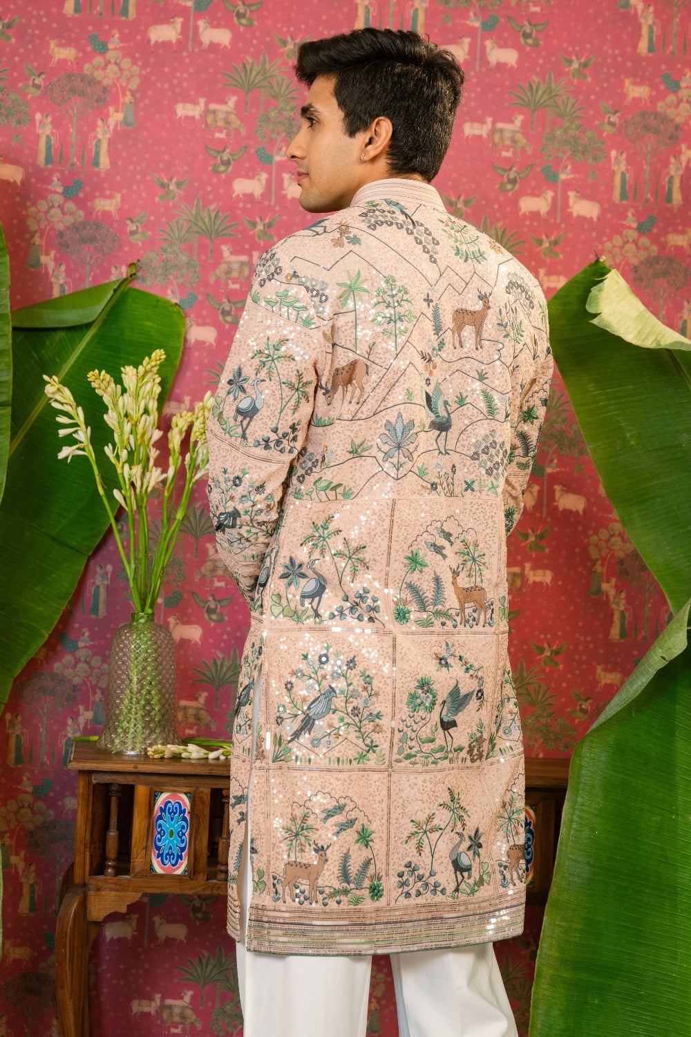 Georgette Kurta Set with Sequins and Resham Embroidery