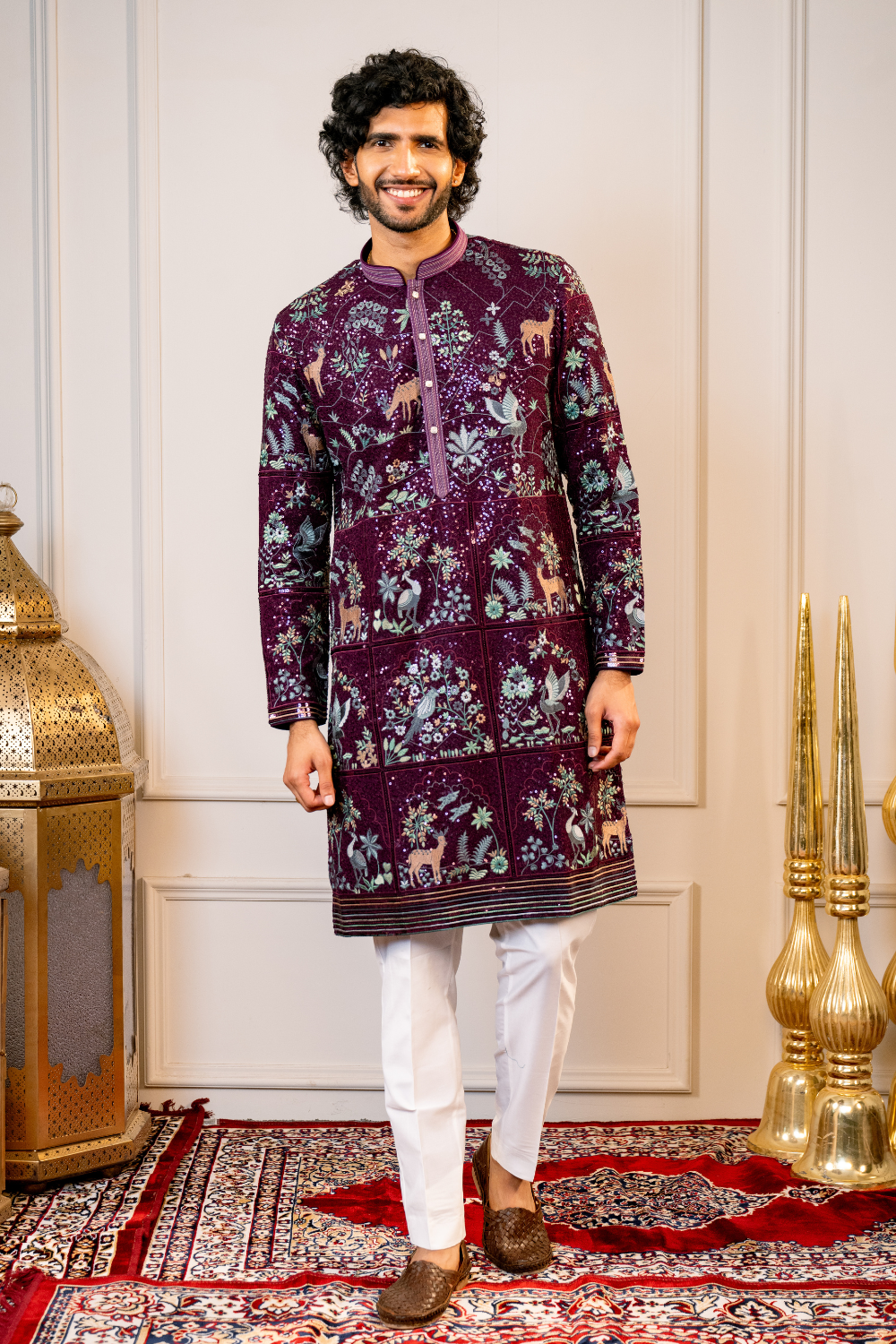 Georgette Kurta Set with Sequins and Resham Embroidery