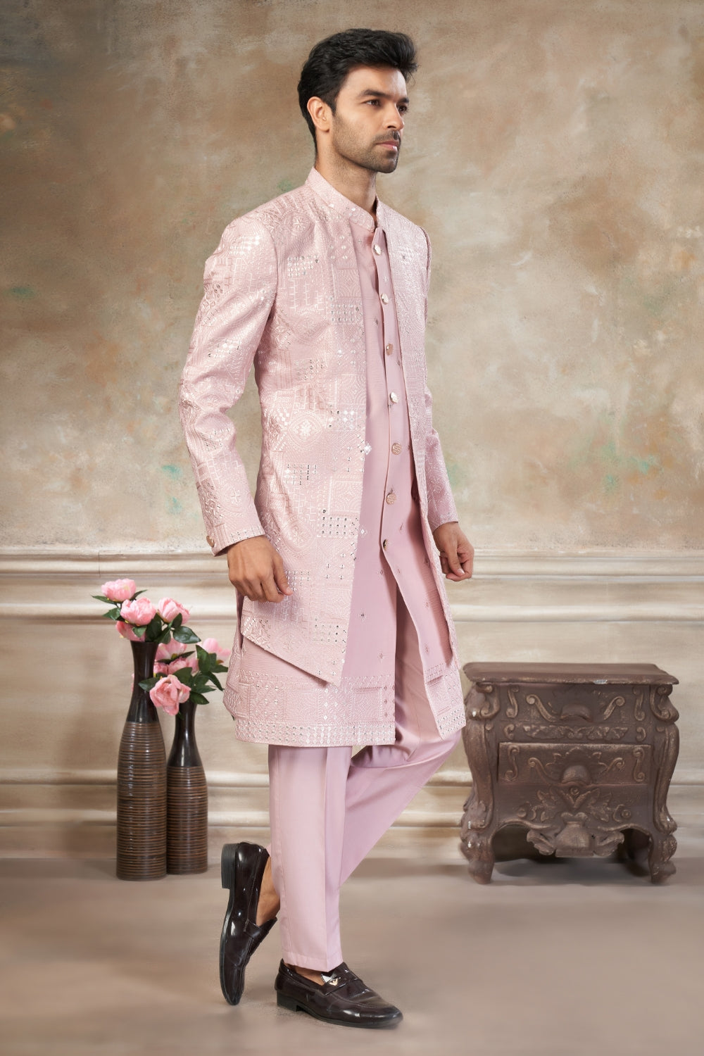 Imported Indo Western with Embroidery and Sequins Work