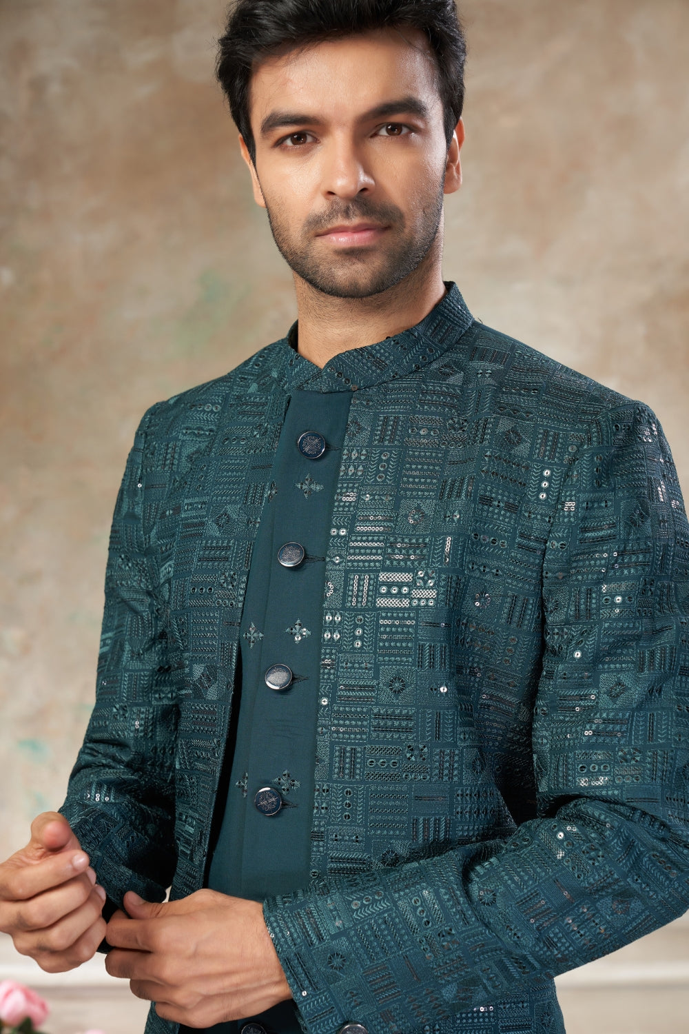 Imported Indo Western with Embroidery and Sequins Work