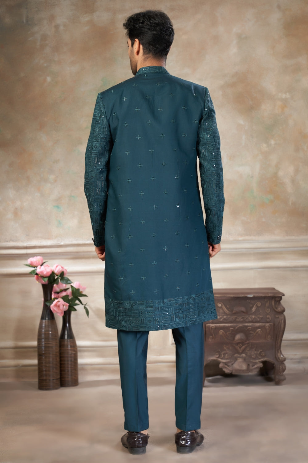 Imported Indo Western with Embroidery and Sequins Work