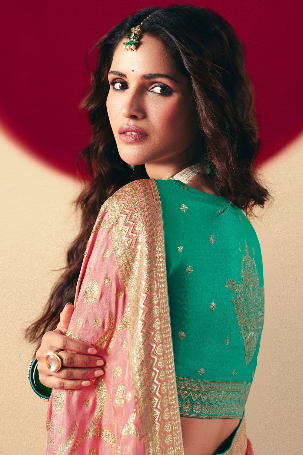 LIGHT PINK SILK SAREE WITH WEAVING