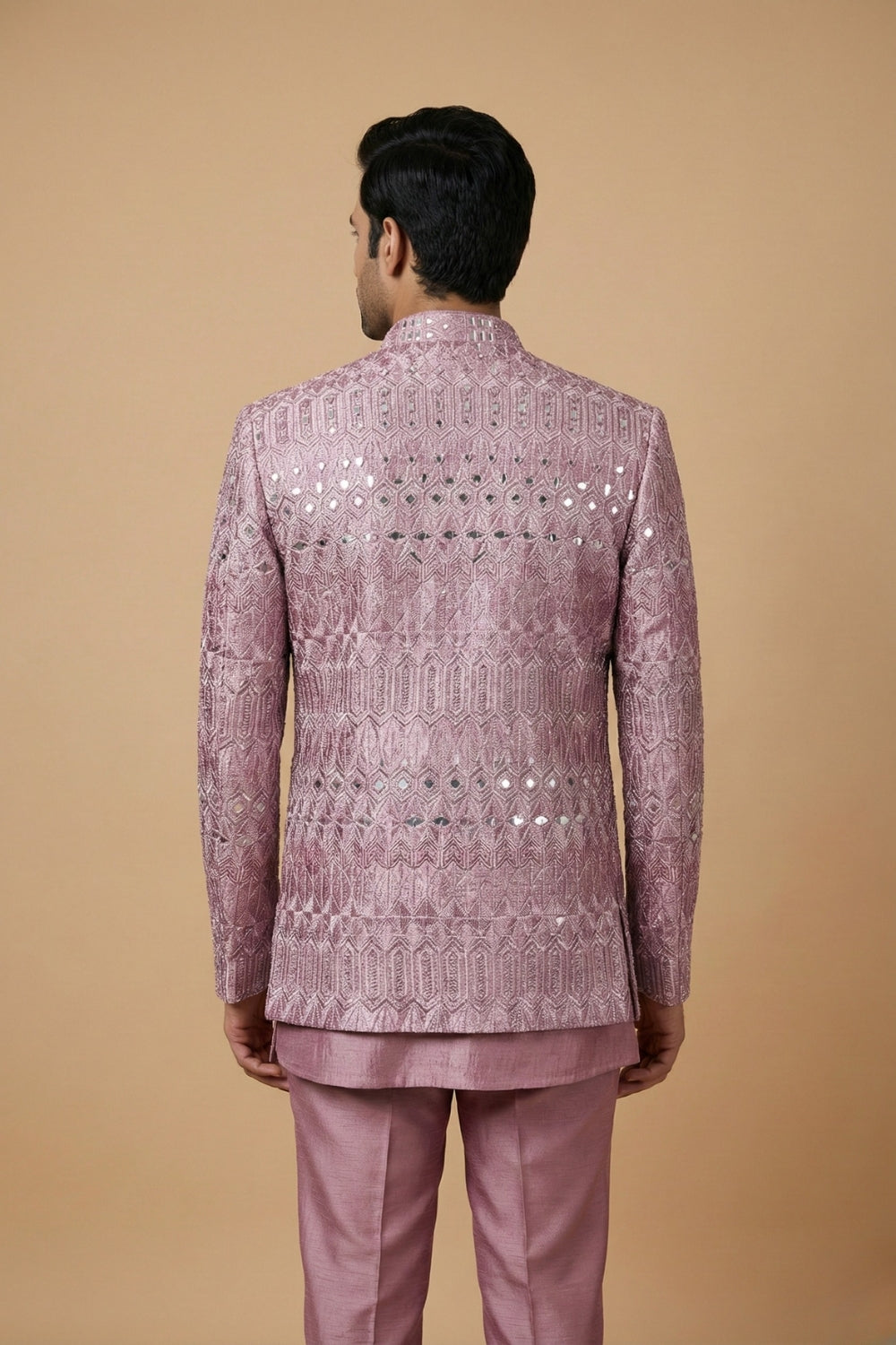 Mauve Imported Indo Westren with Mirror and Thread Work