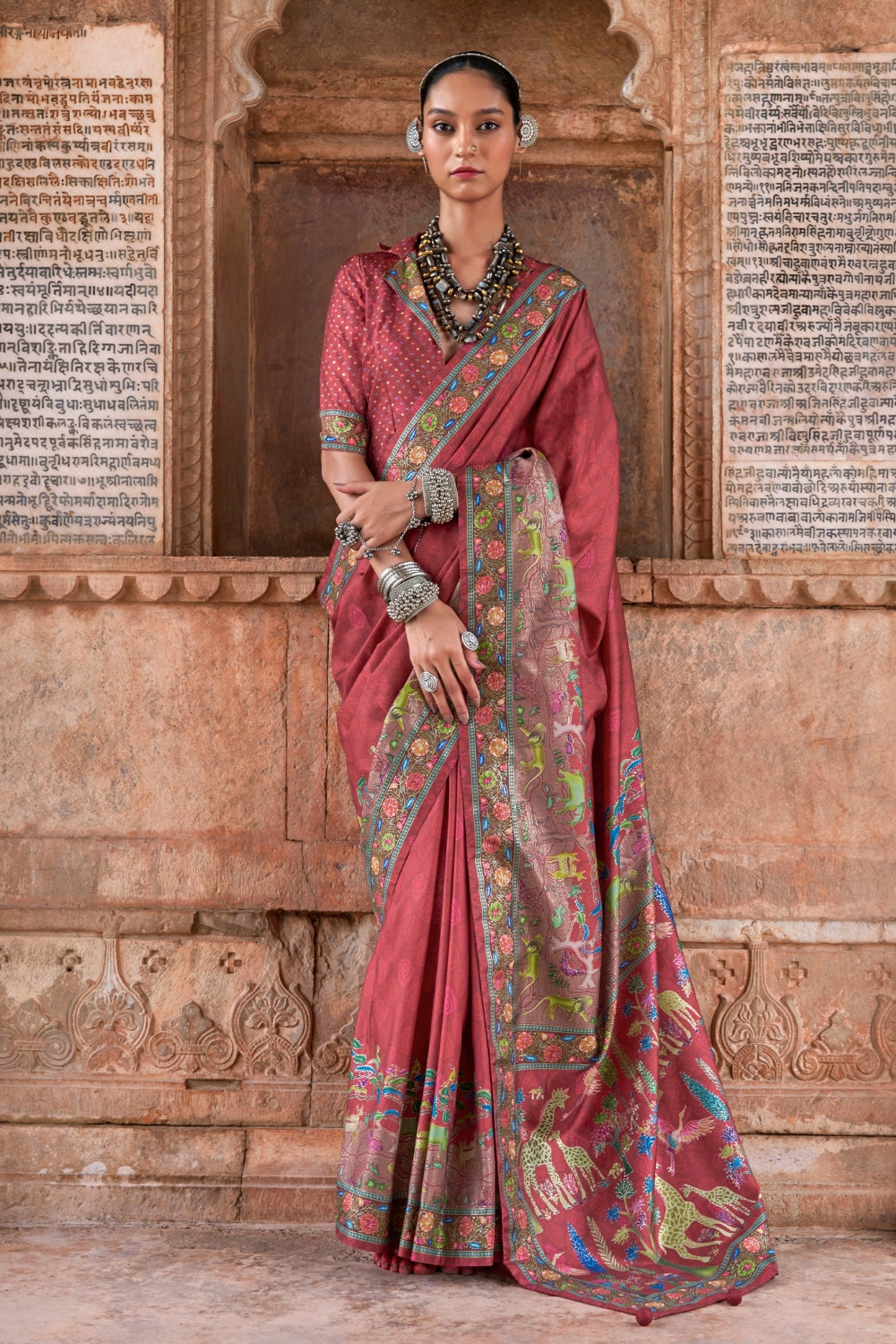 ORGANZA SAREE WITH ZARI