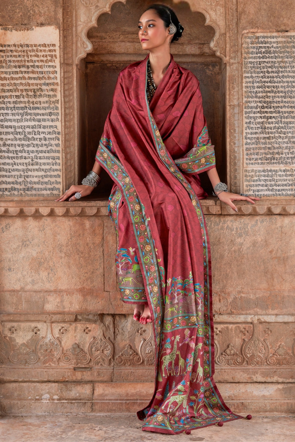 ORGANZA SAREE WITH ZARI