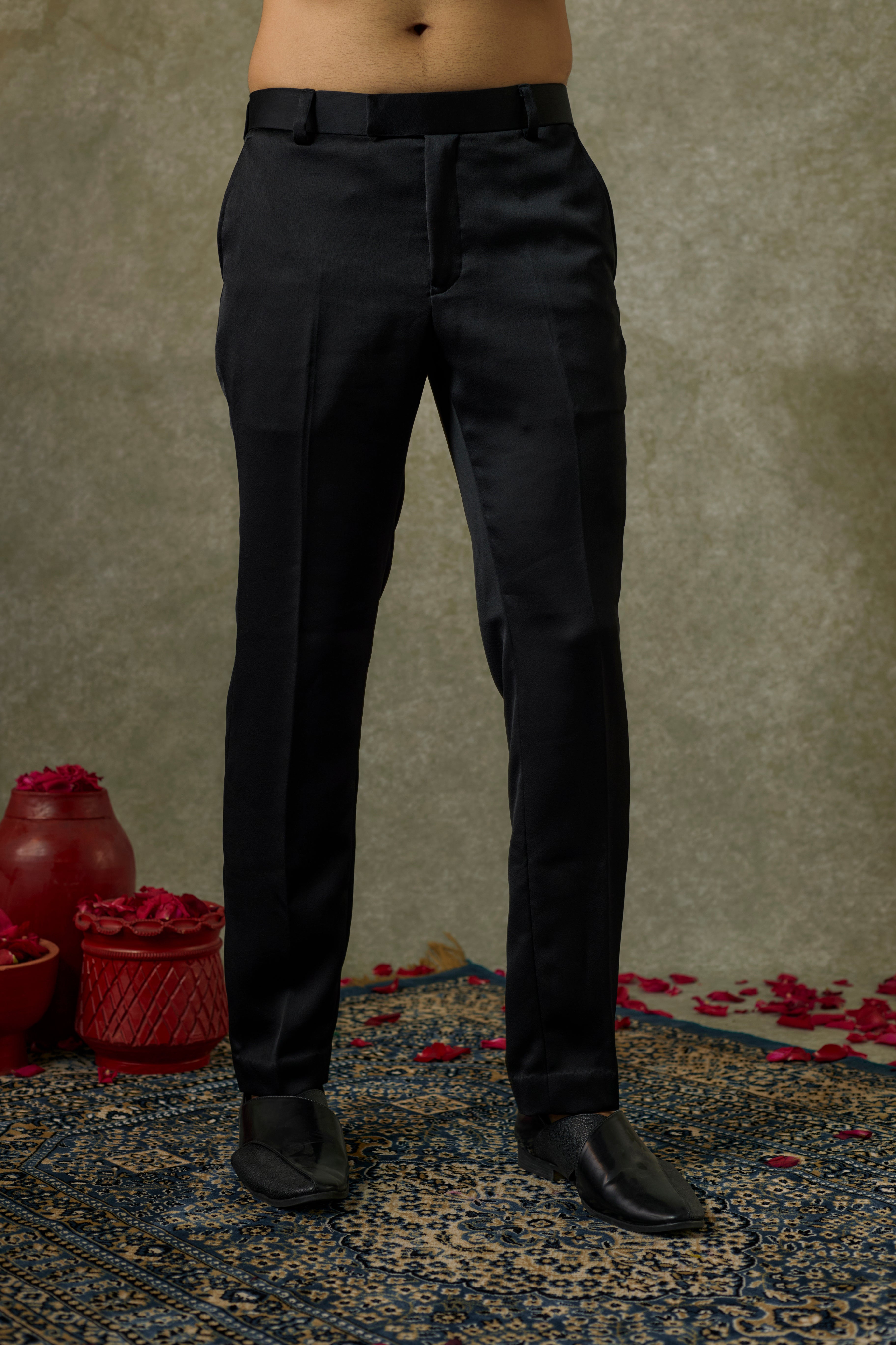 Black and grey Imported Japanese Jodhpuri Set