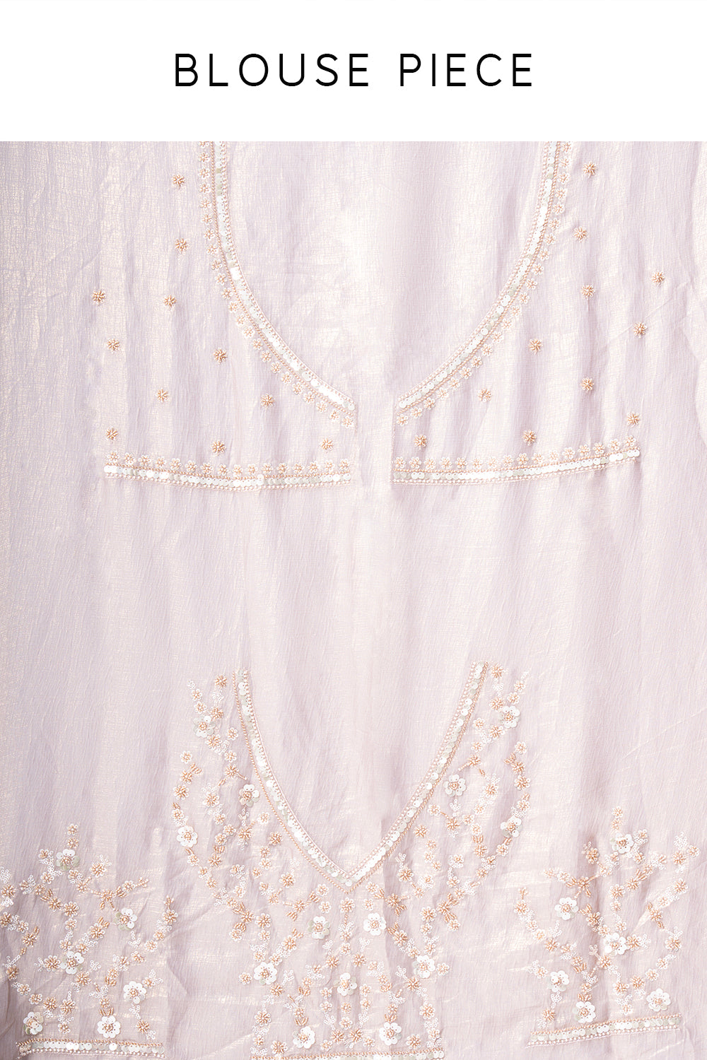Mauve Shimmer Crush Chiffon Saree with Cutdana Embroidery and Unstitched Blouse