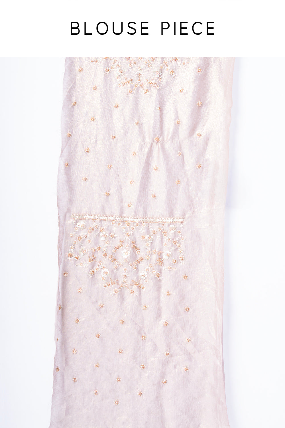 Mauve Shimmer Crush Chiffon Saree with Cutdana Embroidery and Unstitched Blouse