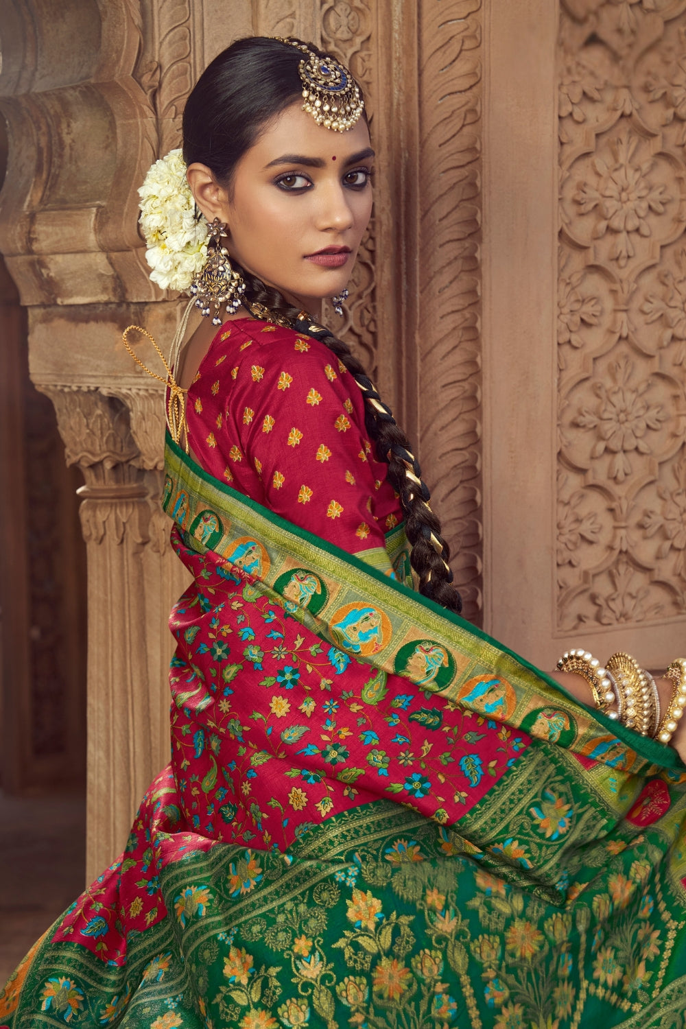 SILK SAREE WITH ALL OVER PRINT