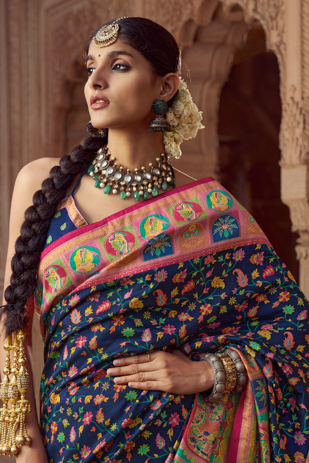 SILK SAREE WITH ALL OVER PRINT