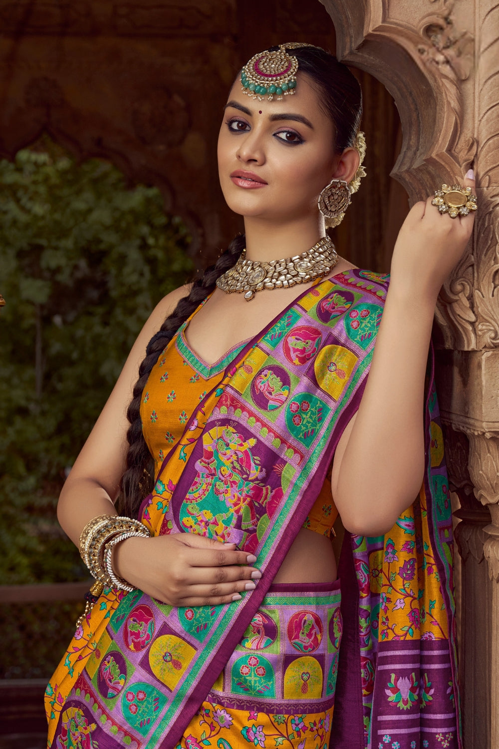 SILK SAREE WITH ALL OVER PRINT