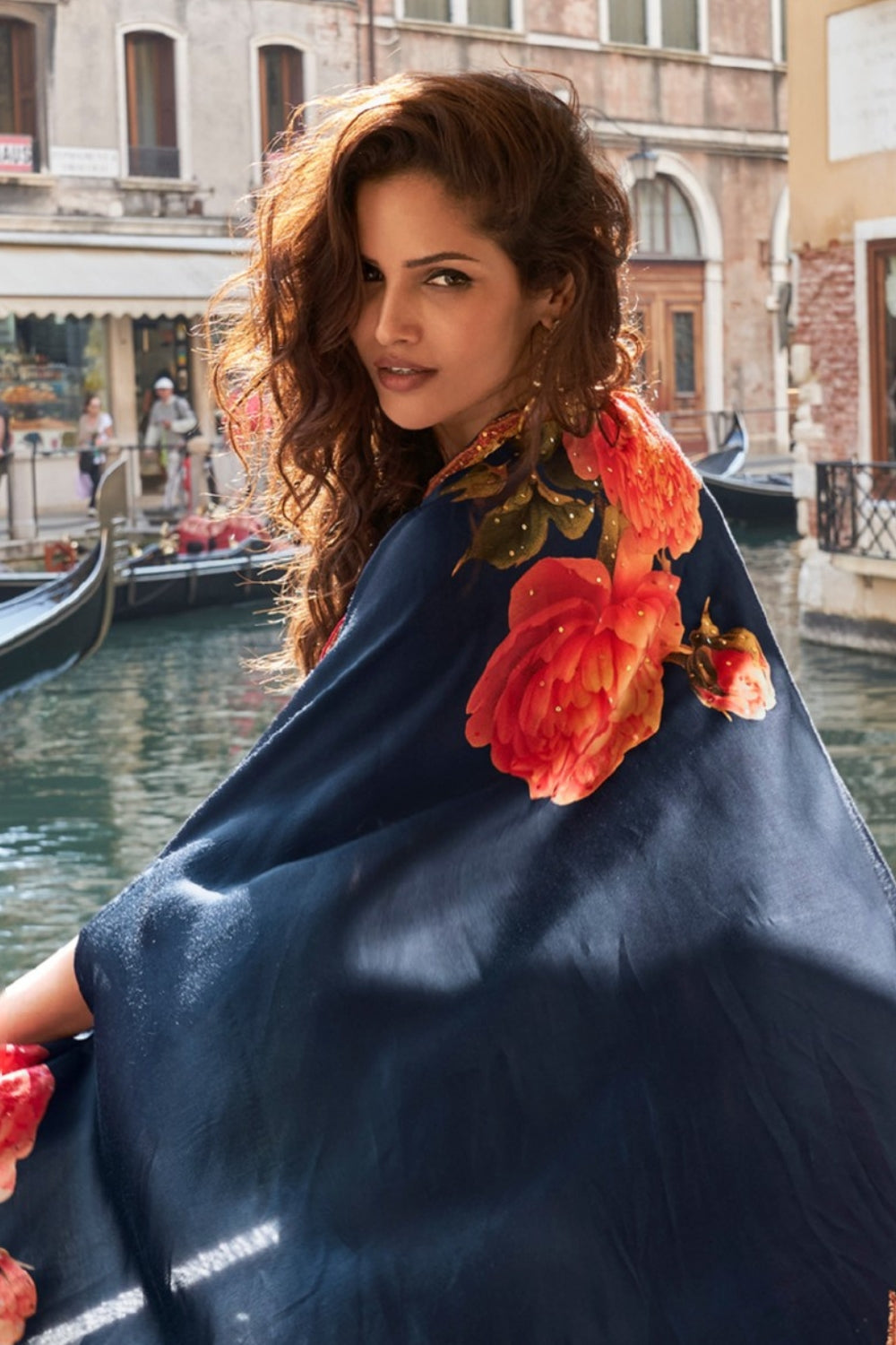 Silk Indo Western with Mirror and Sequins Work