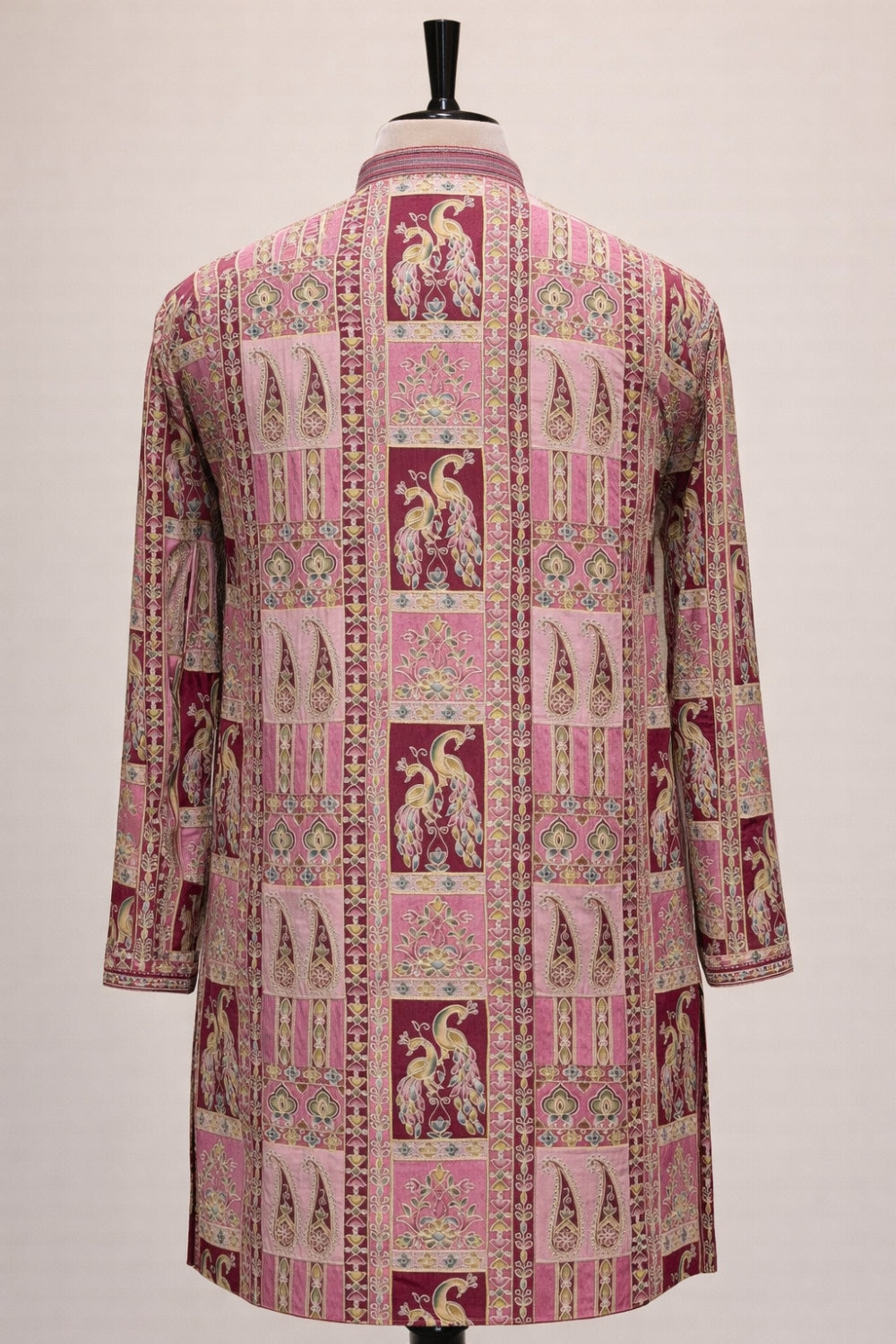 Silk Kurta Set with Resham Embroidery and Sequins Work