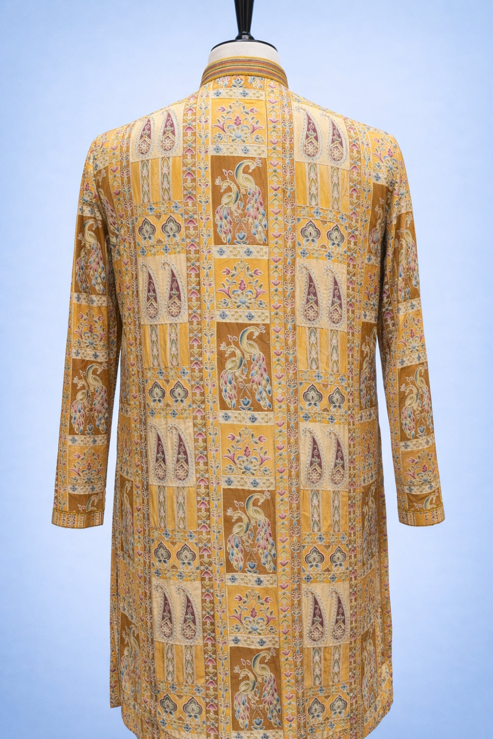 Silk Kurta Set with Resham Embroidery and Sequins Work