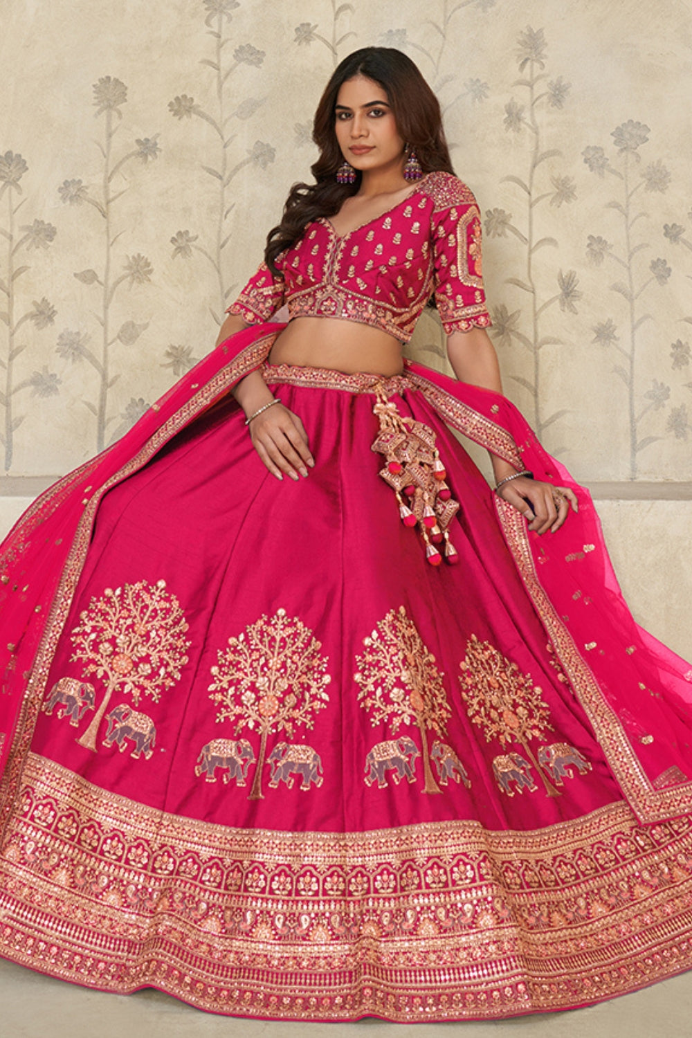 Silk Lehenga Choli With Cutdana and Sequins