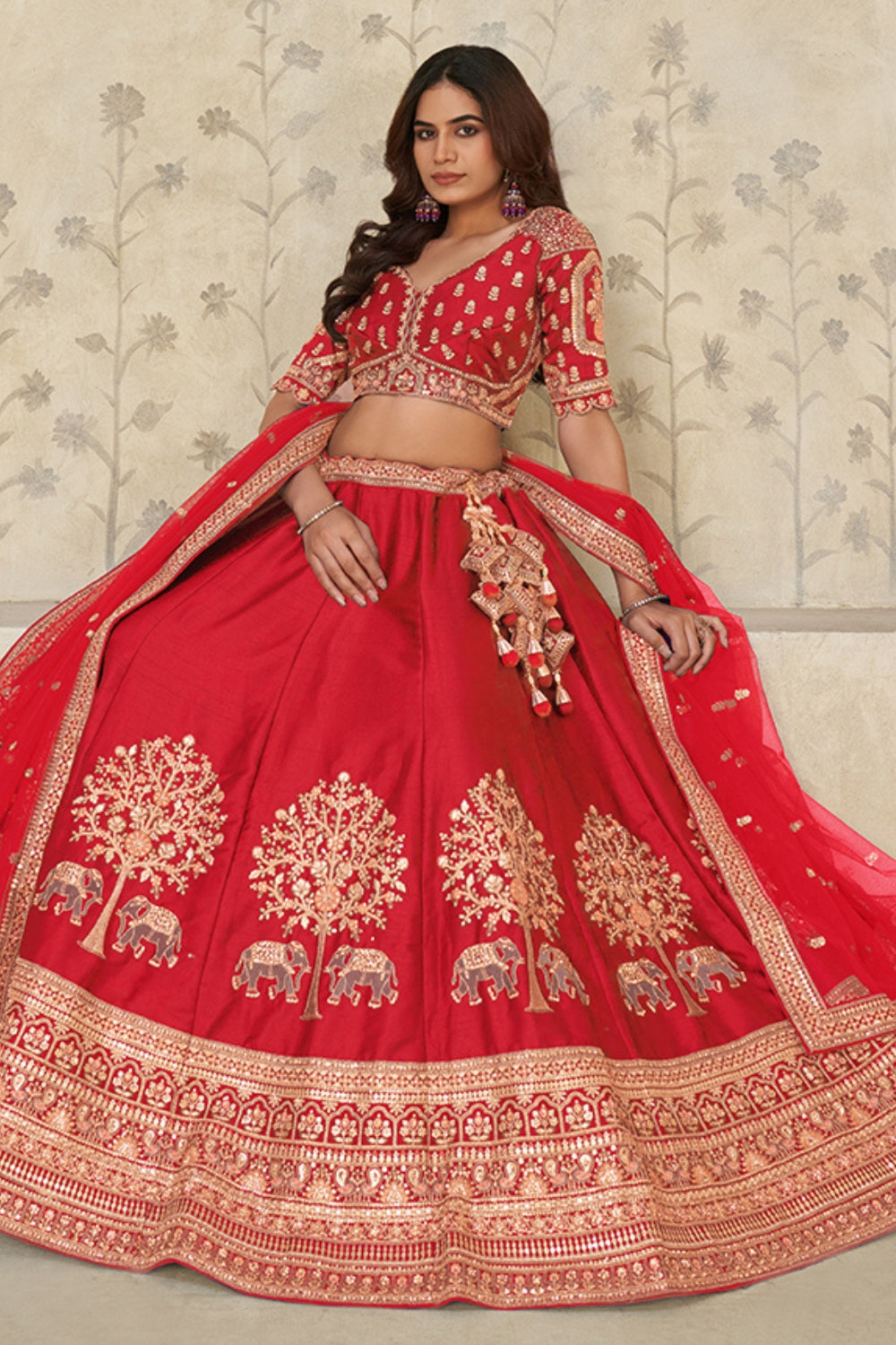 Silk Lehenga Choli With Cutdana and Sequins