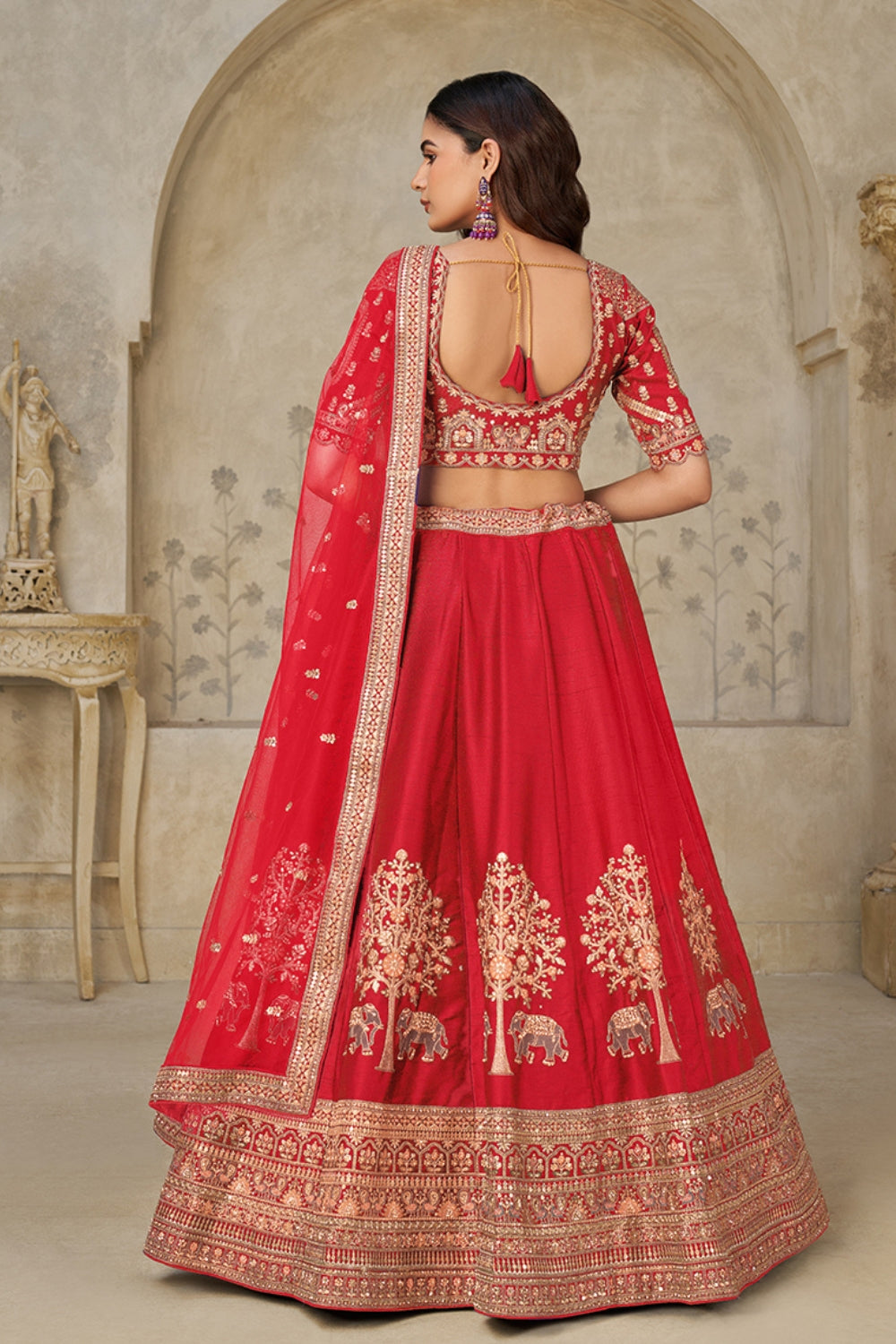 Silk Lehenga Choli With Cutdana and Sequins
