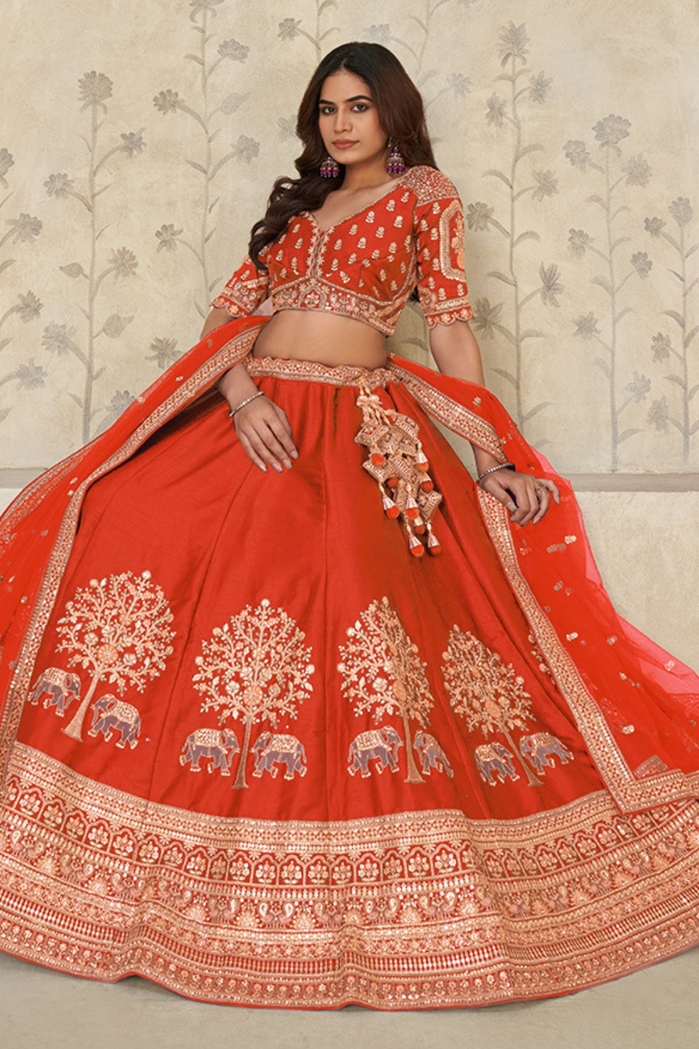 Silk Lehenga Choli With Cutdana and Sequins