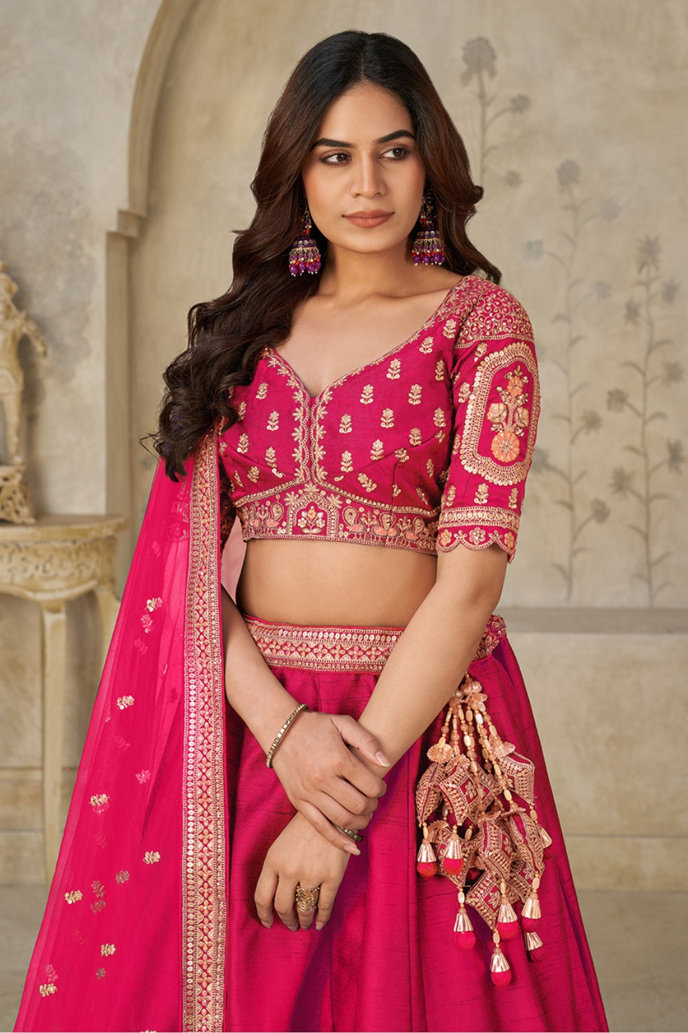 Silk Lehenga Choli With Cutdana and Sequins