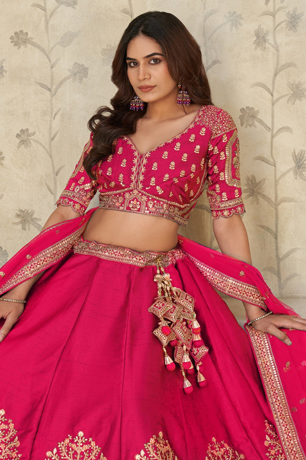 Silk Lehenga Choli With Cutdana and Sequins