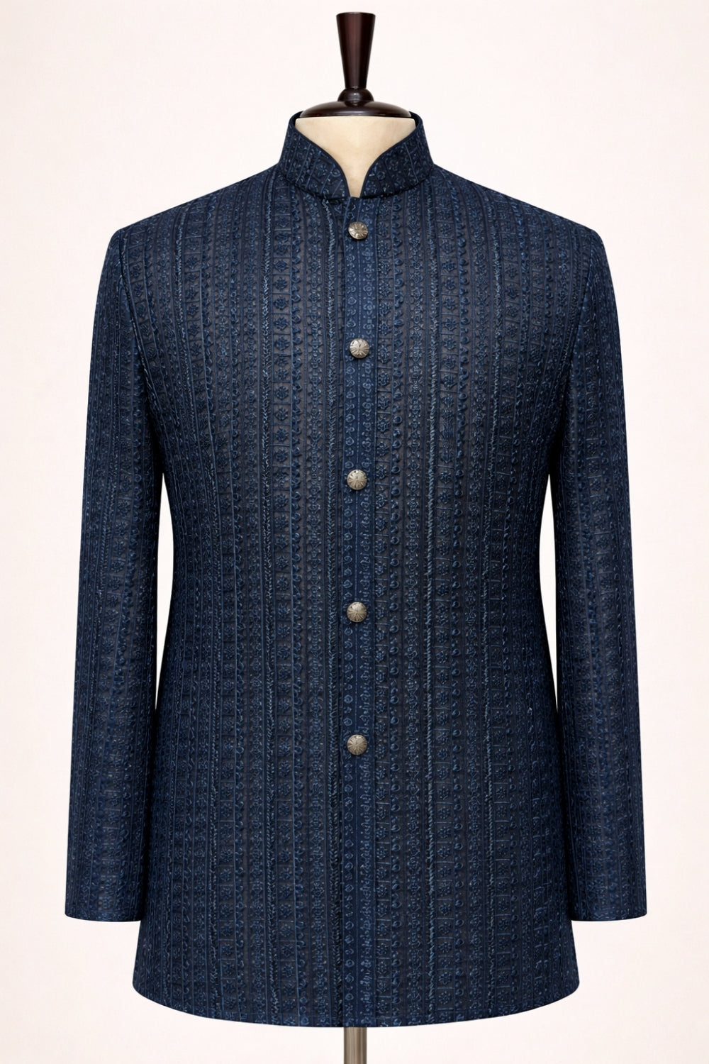 Teal Blue Georgette Indo Western with Embroidery and Sequins Work