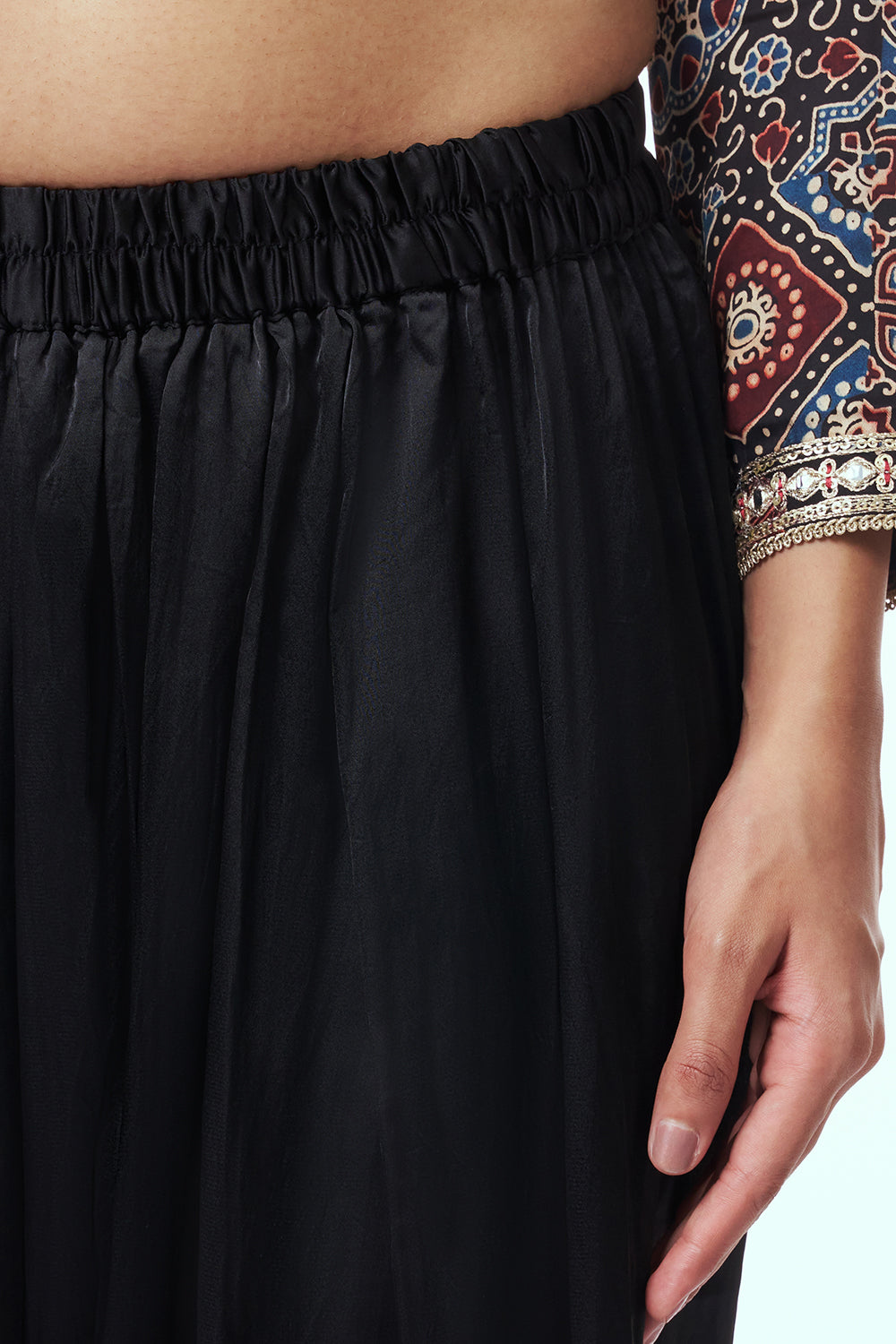 Black Modal Indo Western with Sequin Work