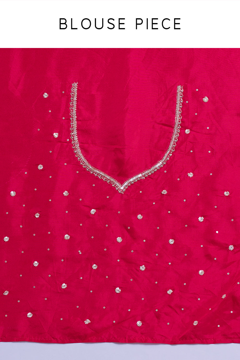 Blush Pink Shimmer Organza Saree with Scalloped Floral Border