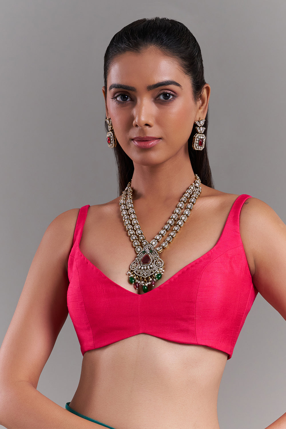 Green Silk Saree With Heritage-Inspired Prints