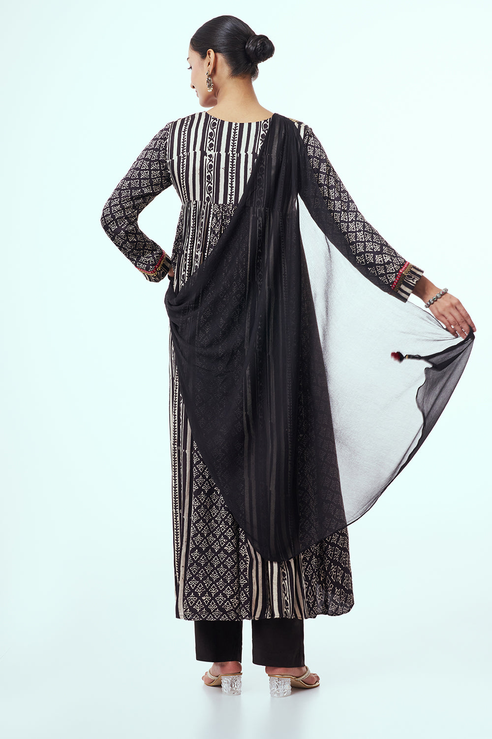 Multicolour Modal Indo Western with Mirror Work