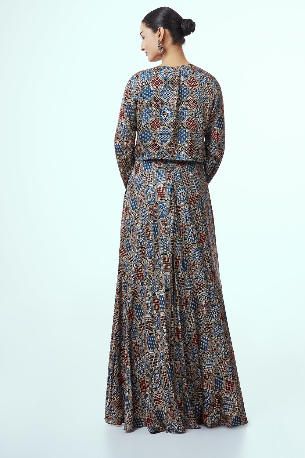 Multicoloured Modal Indo Western with Cutdana Work